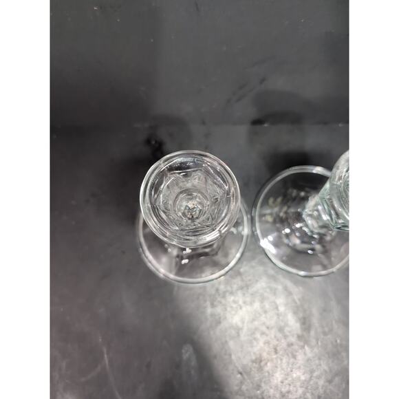 Glass Candlestick Set of 3, Pillar Candleholders, Holders, Vintage Table Decor - Picture 6 of 9